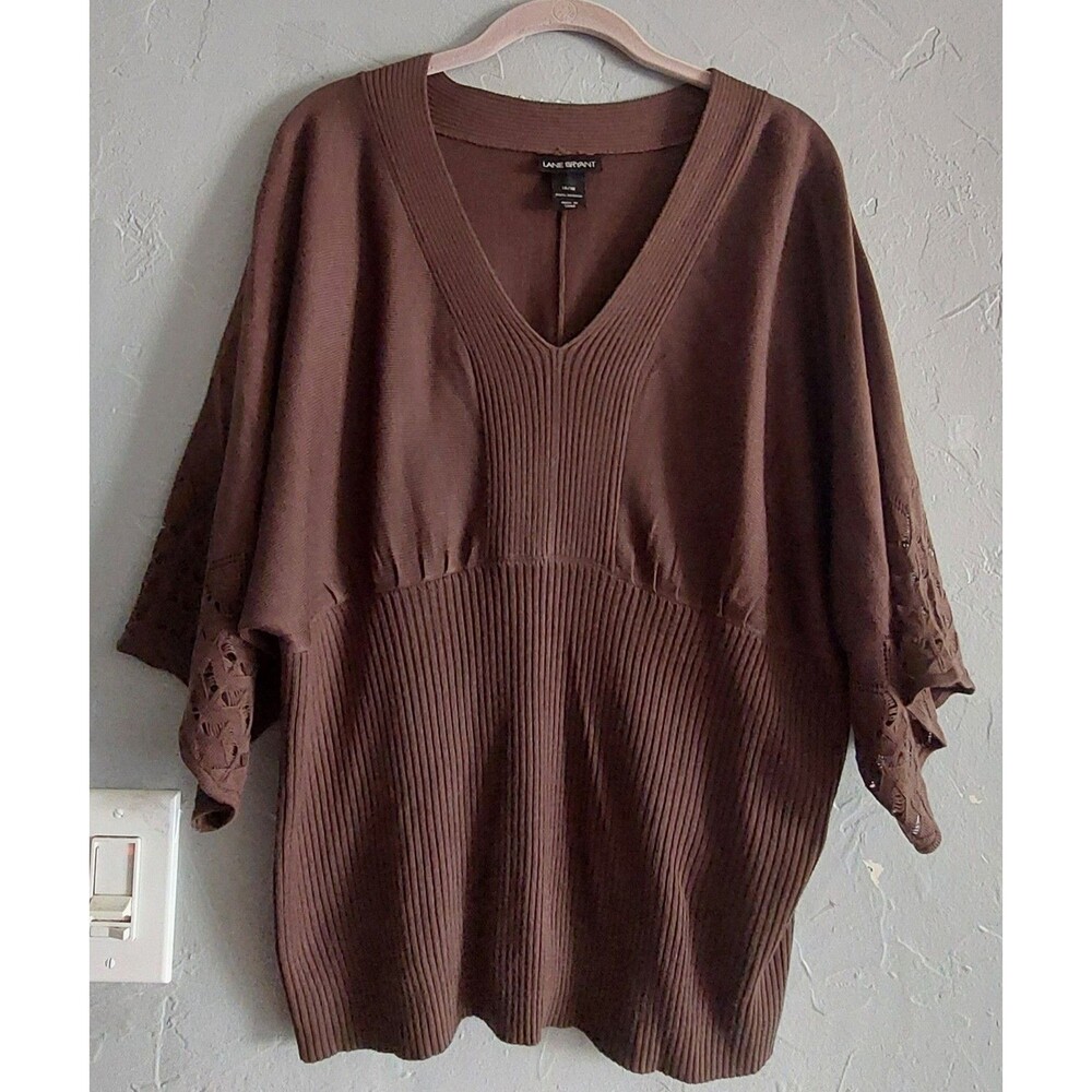 Lane Bryant  Tops V NECK, Women's 14/16,acrylic, 20 Inch Of Armp To Armp